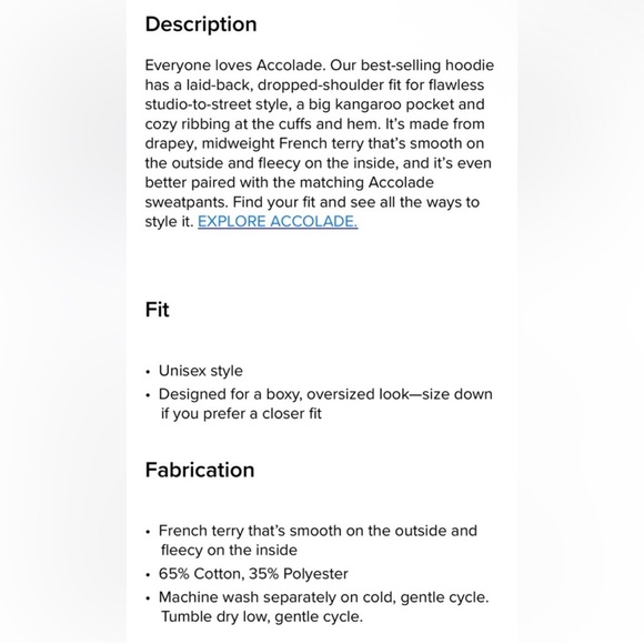 NWT ALO Accolade Hoodie Sweatshirt Espresso Size XS | $148 - Picture 15 of 15